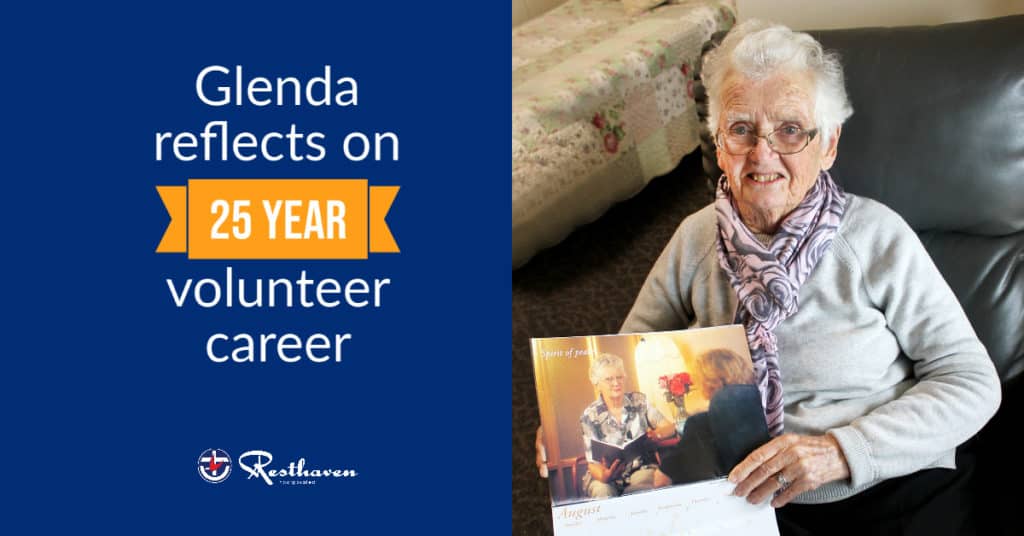 Glenda reflects on 25 year volunteer career