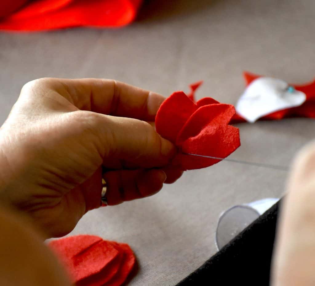 art classes - sewing poppies