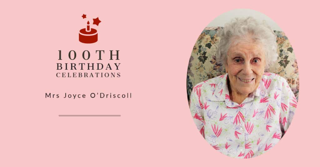 Mrs Joyce O’Driscoll Celebrates 100th Birthday