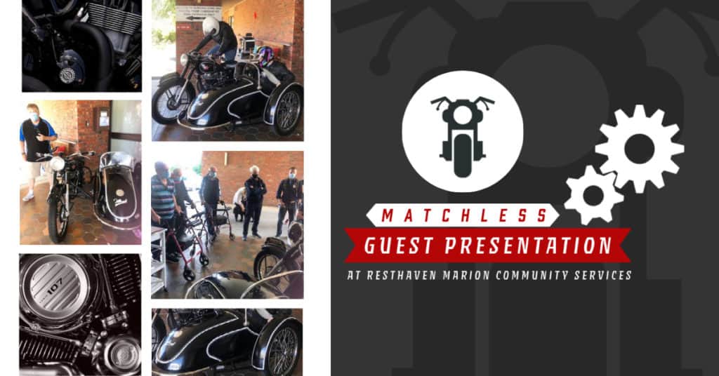 Matchless motorcycle presentation at Resthaven Marion Community Services