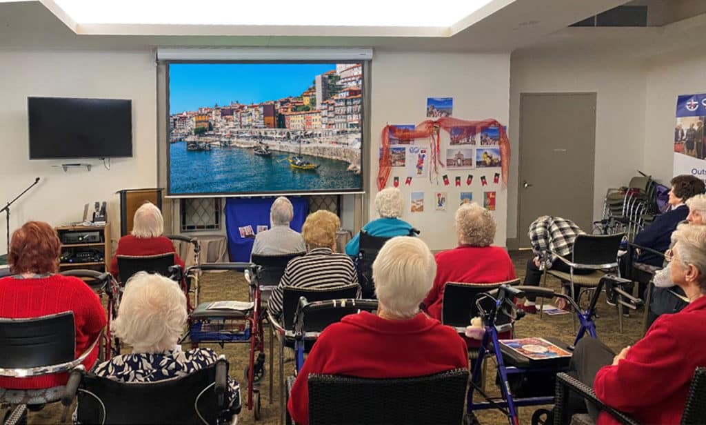 Aged care home residents fly to Portugal without leaving home