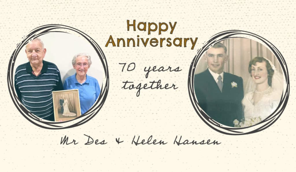 Resthaven clients celebrate 70th wedding anniversary