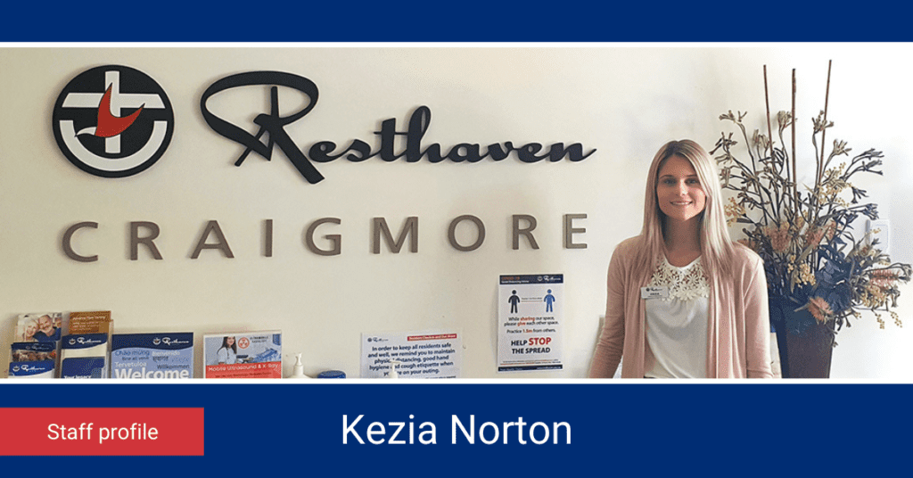 Kezia gains aged care experience