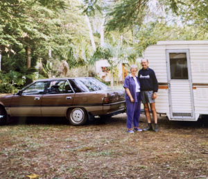 Mr & Mrs Voight with their caravan