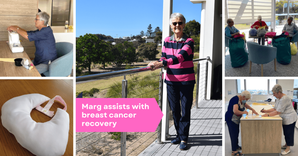 Marg assists with breast cancer recovery