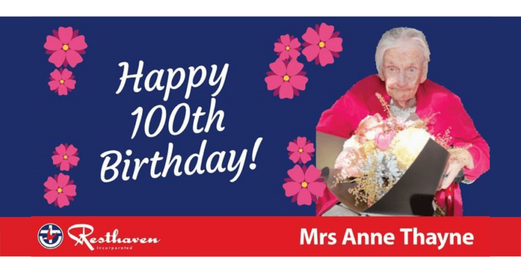Mrs Thayne continues living independently at 100