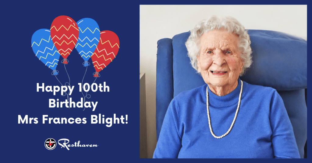 Mrs Frances Blight shares her hundred years of wisdom