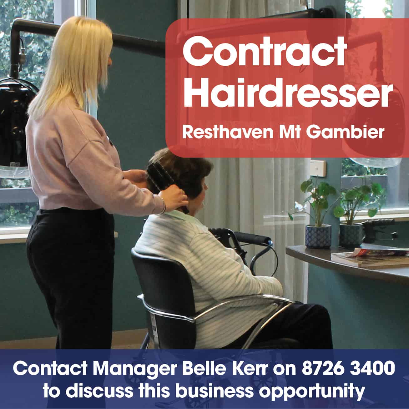 Contract Hairdresser required at Resthaven Mt Gambier