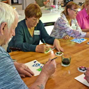 Art therapy session at Resthaven’s ‘Staying at Home in Regional South Australia’ program retreat.